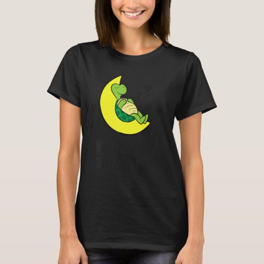 Turtle Tired Nap All Day Sleep All Night Cute Turt T-shirt (Voorkant)