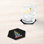 Turtle Tree Christmas Tree Adorable Turtle Christm Kartonnen Onderzetters (Insitu)