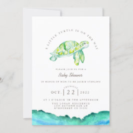 Turtle Waterverf | Ocean Life Baby shower Kaart