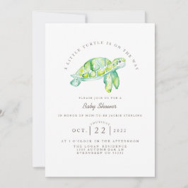 Turtle Waterverf | Ocean Life Baby shower Kaart