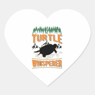 Turtle Whisperer Mini Hart Sticker