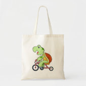 Turtle with Bicycle Tote Bag (Voorkant)