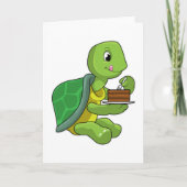 Turtle with Cake Kaart (Voorkant)