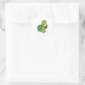 Turtle with Cake Ronde Sticker (Tas)