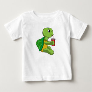 Turtle with Drinking mug with Straw