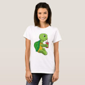 Turtle with Drinking mug with Straw T-shirt (Voorkant volledig)