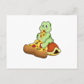 Turtle with Pizza Briefkaart (Voorkant)