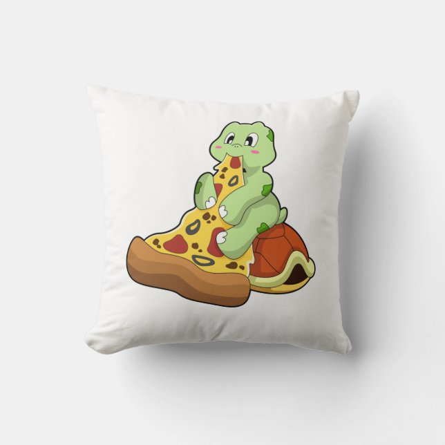 Turtle with Pizza Kussen (Voorkant)