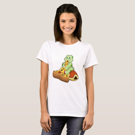 Turtle with Pizza T-shirt (Voorkant volledig)