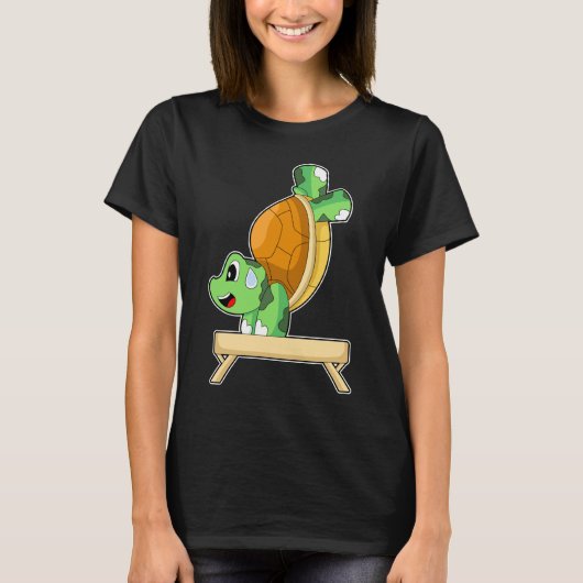 Turtle Workout Gymnastics Fitness T-shirt (Voorkant)