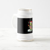 Turtle Xmas Lights Ugly Santa Turtle Christmas Tan Bierpul (Voorkant links)