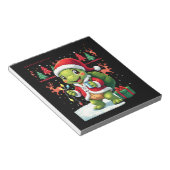 Turtle Xmas Lights Ugly Santa Turtle Christmas Tan Notitieblok (Schuin)