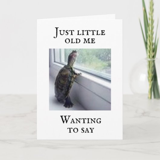 TURTLE ZEGT: "UW BIRTHDAY IS SPECIAAL" VOOR MIJ! KAART (Voorkant)
