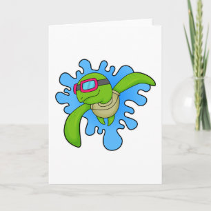 Turtle Zwemmen Zwembril Kaart