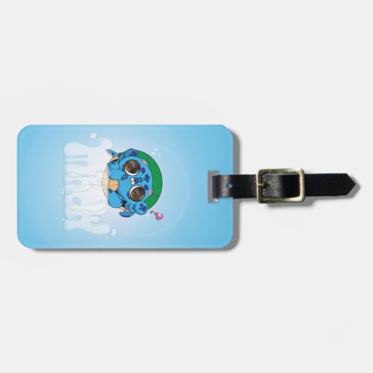 Turtlecat Graffiti Bubble's Mrow? Bagagelabel (Voorkant horizontaal)