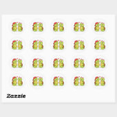 Turtles in love ronde sticker (Vel)