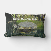 Turtles maken me een glimlach waterreflectie meer