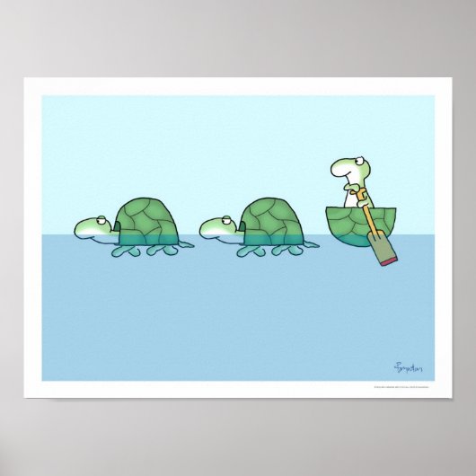 TURTLES PADDLING poster van Sandra Boynton (Voorkant)