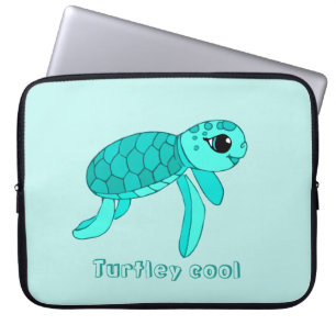 Turtley cool baby zeeschildpad laptop sleeve