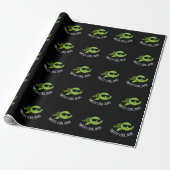 Turtley Cool Guy Funny Turtle Pun Dark BG Cadeaupapier (Uitgerold)