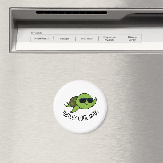 Turtley Cool Guy Funny Turtle Pun Magneet (Insitu (Vaatwasser))