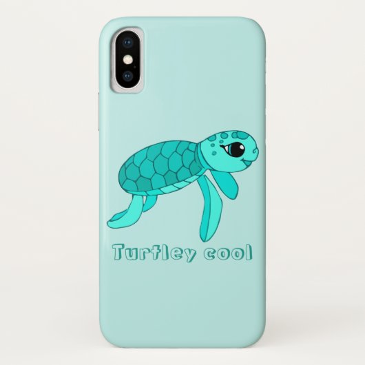 Turtley coole baby zee turtle iPhone case (Achterkant)