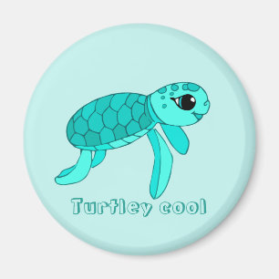 Turtley coole zee schildpad magneet