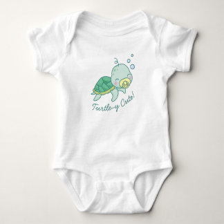 Turtley Cute Zee Turtle Baby shower Kawaii Romper