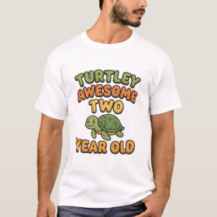 Turtley Geweldig Twee Jaar Oude Schildpad Verjaard T-shirt