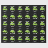 Turtley Geweldige Funny Turtle Pun Dark BG Cadeaupapier (Vlak)