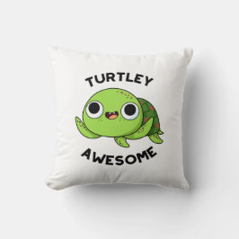 Turtley Geweldige Funny Turtle Pun Kussen