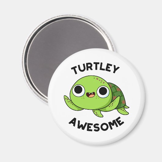 Turtley Geweldige Funny Turtle Pun Magneet (Voorkant / Achterkant)
