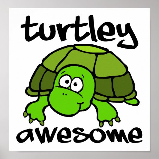 Turtley Geweldige Grappige Poster (Voorkant)