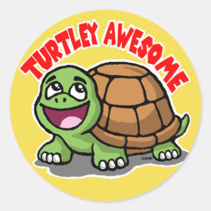 Turtley Geweldige Ronde Sticker