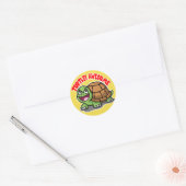 Turtley Geweldige Ronde Sticker (Envelop)