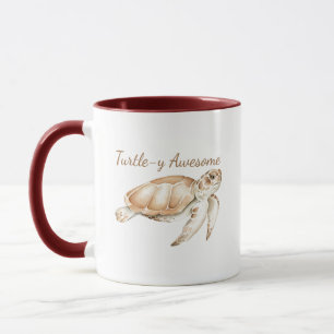 Turtley Geweldige Zee Turtle Ocean Zee Animal Art Mok
