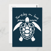 Turtley in Love Briefkaart (Voorkant / Achterkant)