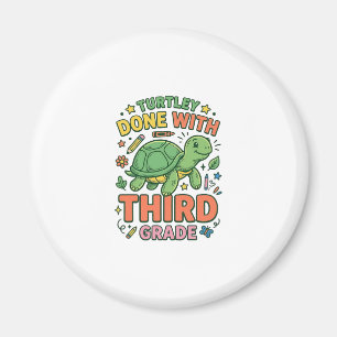 Turtley Klaar Met Derde Klas Schildpad School T-sh Magneet