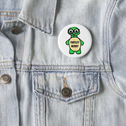 Turtley Nerdy Ronde Button 5,7 Cm (In situ)