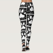 Turtley Pawsome Tortie Cat Leggings B/W (Achterkant)