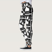 Turtley Pawsome Tortie Leggings B/W (Gauche)