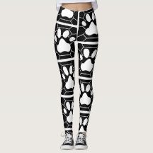 Turtley Pawsome Tortie Leggings B/W
