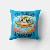 "Turtley Schattig" Kussen (Achterkant)