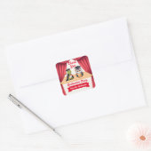 "Turtley Wise: Een Afstuderen Uil-stravaganza!" Vierkante Sticker (Envelop)