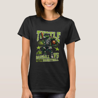 turtule basket ball game t-shirt
