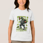 turtule basket ball game Tri-Blend shirt (Voorkant)