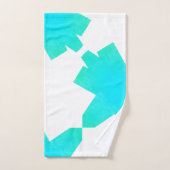 Turuqoise Vert Bleu Abstrait Art Serviettes de bai (Serviette à main)