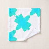 Turuqoise Vert Bleu Abstrait Art Serviettes de bai (Gant de toilette)