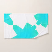 Turuqoise Vert Bleu Abstrait Art Serviettes de bai (Serviette à main)