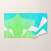 Turuqoise Vert Bleu Abstrait Art Serviettes de bai (Serviette à main)